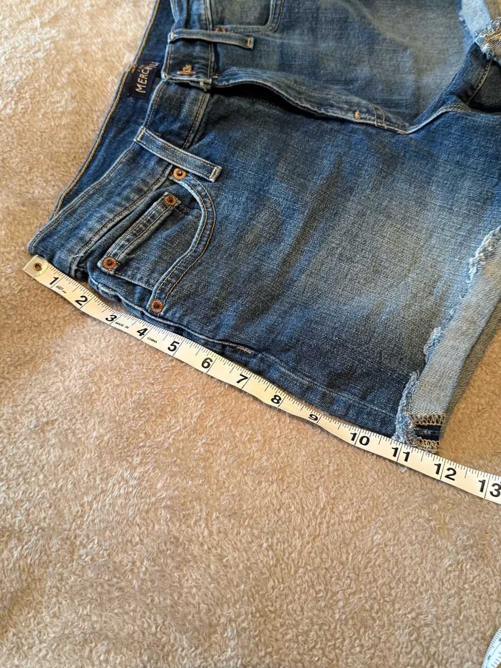 J.Crew Factory | Rolled-Hem Denim Shorts | Classic Jean Shorts - Picture 6 of 8